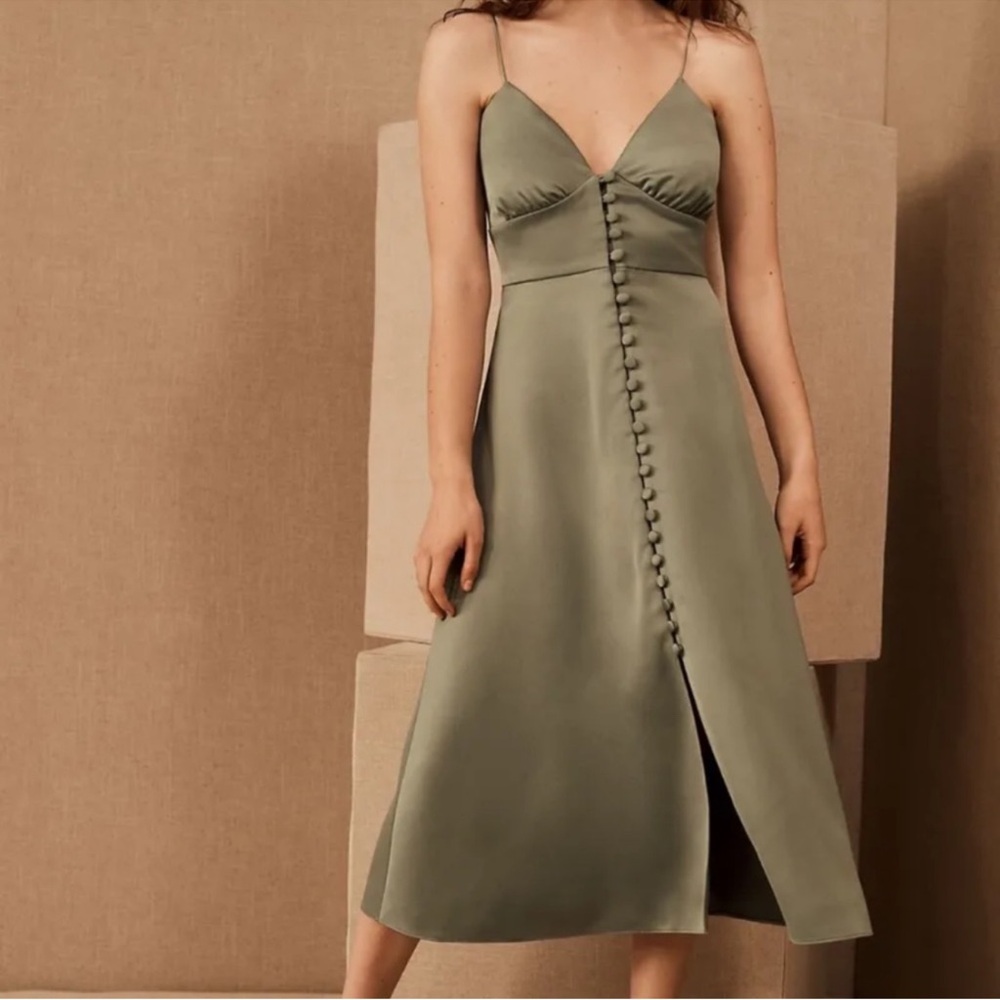 Sachin & Babi BHLDN NWT Maren Midi‎ Green Dress Size 10